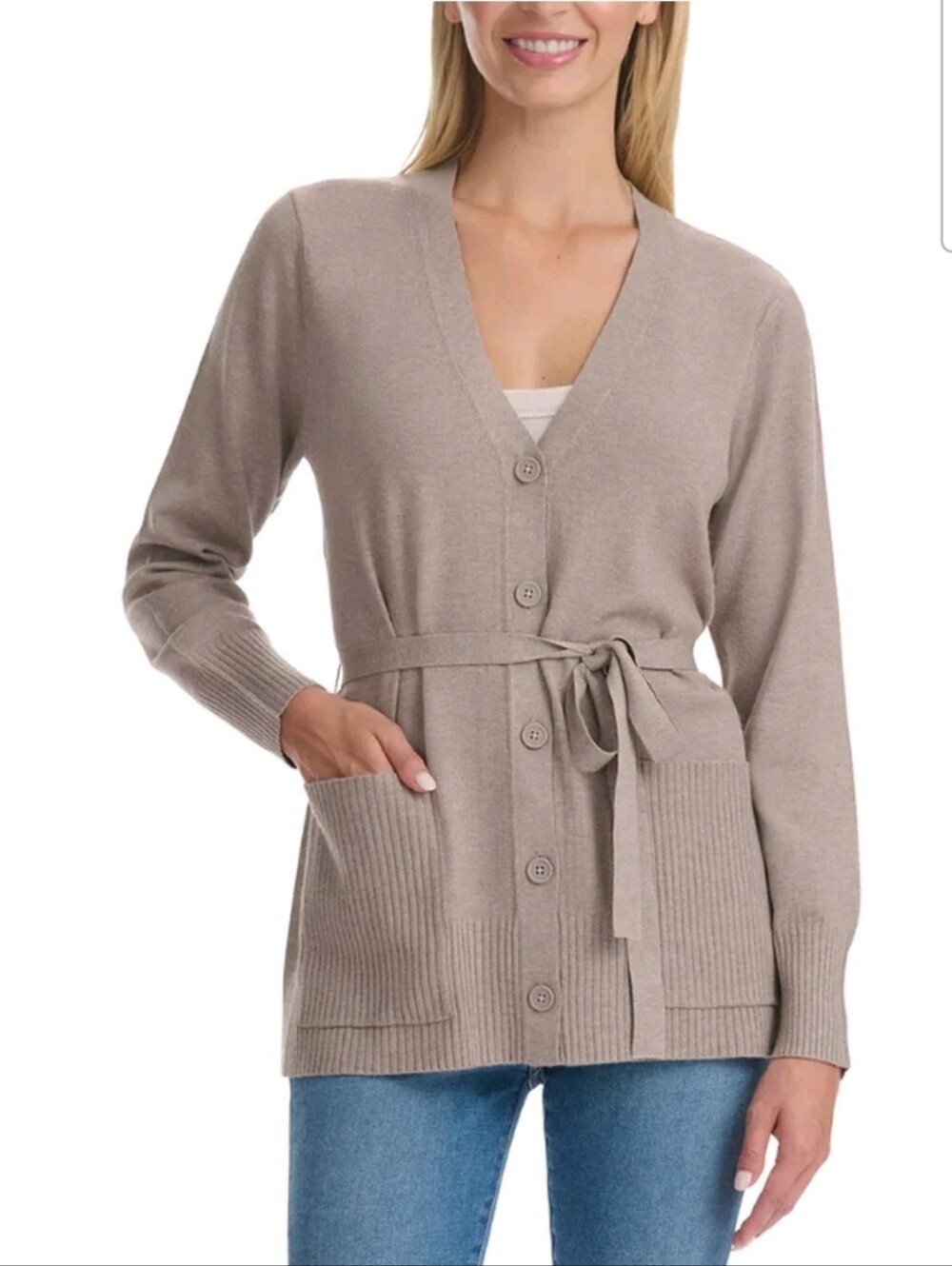 NEW! Splendid Taupe Belted Cardigan Multiple Sizes